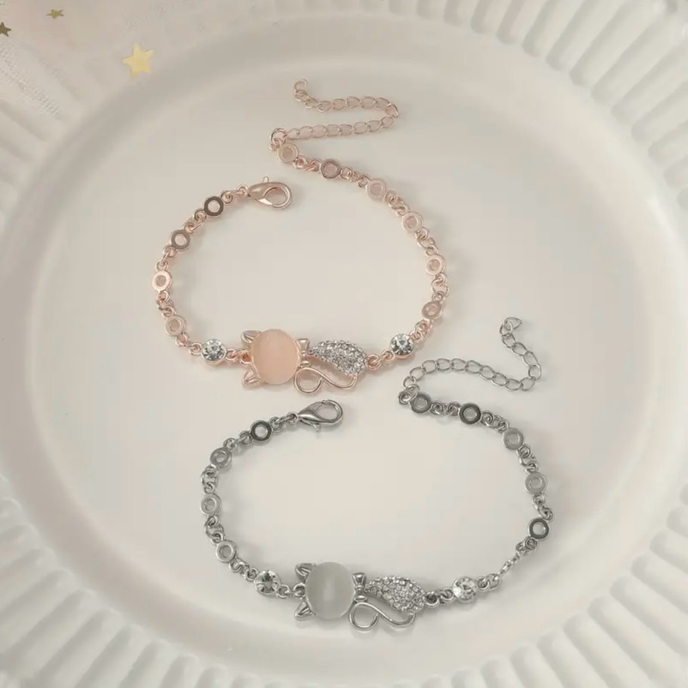 Cat Eye Stone Chain Bracelet